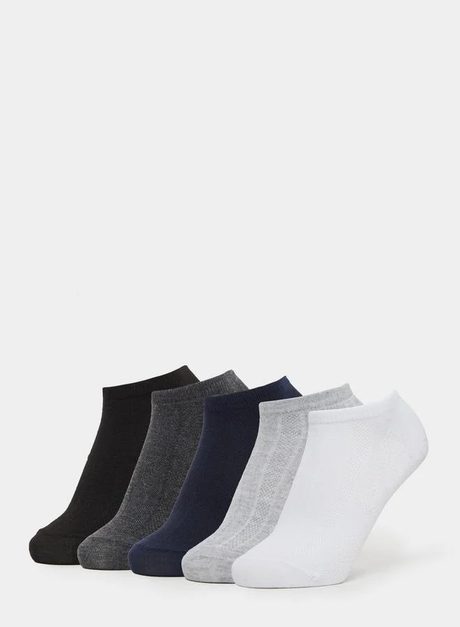 Styli  Pack of 5- Breathable Comfortable Hollow Detail Soft Socks for Men | Best Price UAE
